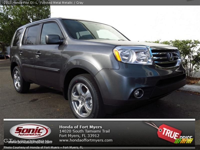 Polished Metal Metallic / Gray 2013 Honda Pilot EX-L