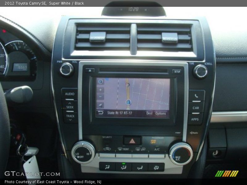 Super White / Black 2012 Toyota Camry SE