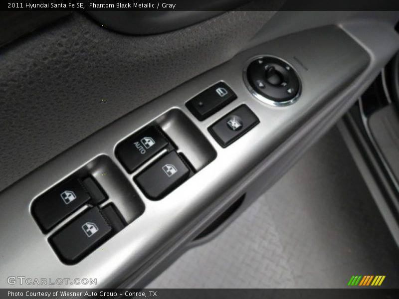 Phantom Black Metallic / Gray 2011 Hyundai Santa Fe SE