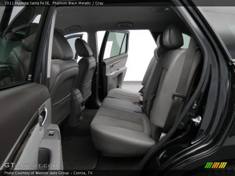 Phantom Black Metallic / Gray 2011 Hyundai Santa Fe SE