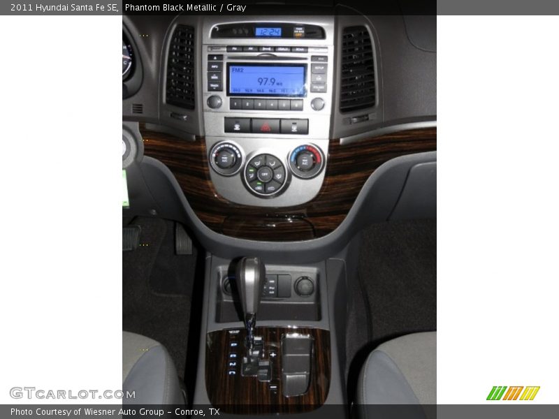 Phantom Black Metallic / Gray 2011 Hyundai Santa Fe SE