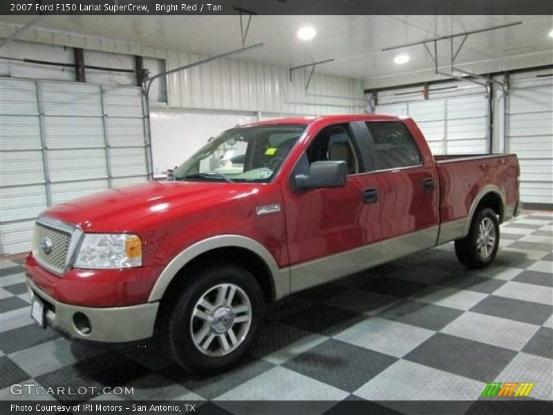 Bright Red / Tan 2007 Ford F150 Lariat SuperCrew