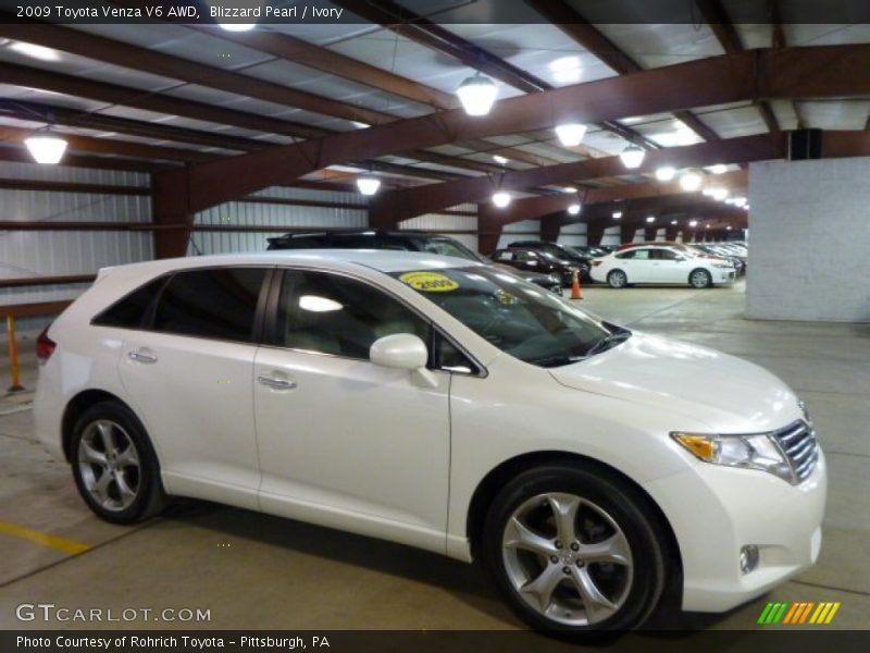 Blizzard Pearl / Ivory 2009 Toyota Venza V6 AWD