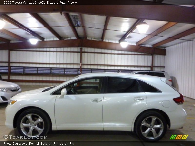 Blizzard Pearl / Ivory 2009 Toyota Venza V6 AWD