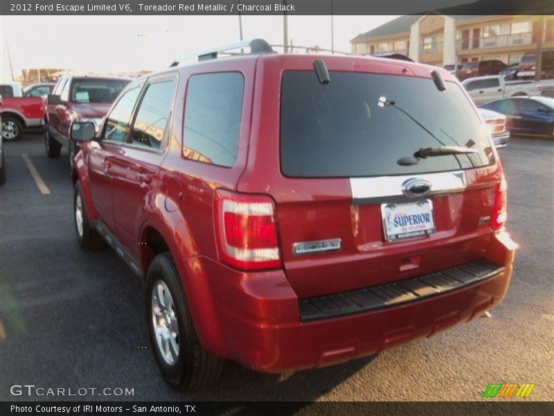 Toreador Red Metallic / Charcoal Black 2012 Ford Escape Limited V6