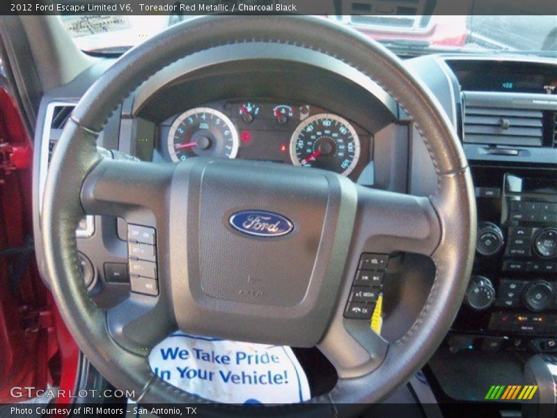 Toreador Red Metallic / Charcoal Black 2012 Ford Escape Limited V6