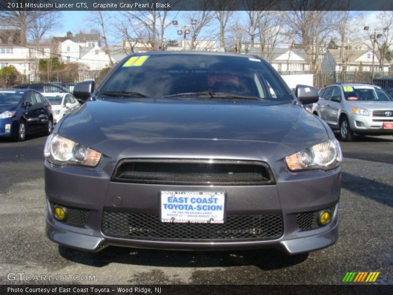 Graphite Gray Pearl / Black 2011 Mitsubishi Lancer GTS