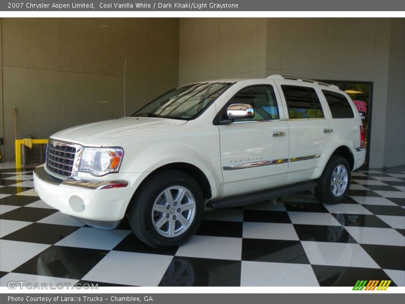 Cool Vanilla White / Dark Khaki/Light Graystone 2007 Chrysler Aspen Limited