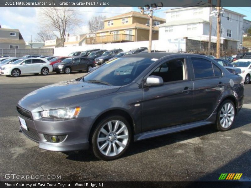 Graphite Gray Pearl / Black 2011 Mitsubishi Lancer GTS