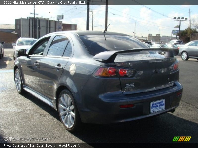 Graphite Gray Pearl / Black 2011 Mitsubishi Lancer GTS