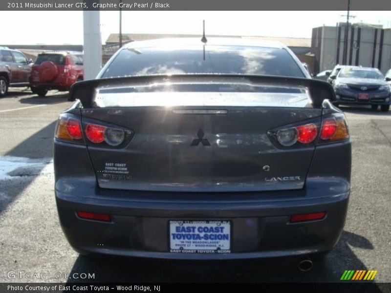Graphite Gray Pearl / Black 2011 Mitsubishi Lancer GTS