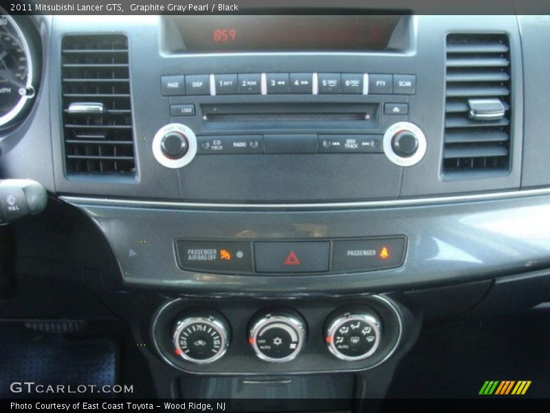Graphite Gray Pearl / Black 2011 Mitsubishi Lancer GTS