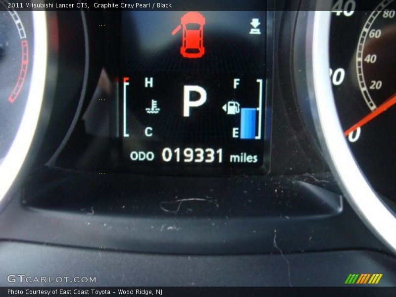 Graphite Gray Pearl / Black 2011 Mitsubishi Lancer GTS