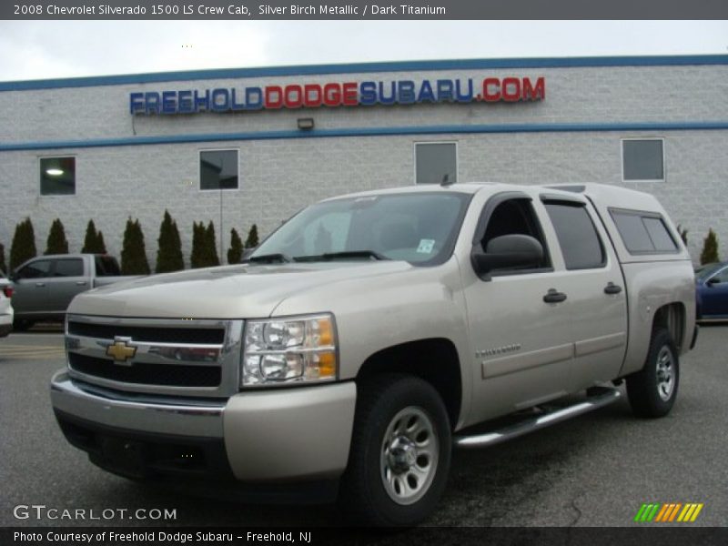Silver Birch Metallic / Dark Titanium 2008 Chevrolet Silverado 1500 LS Crew Cab