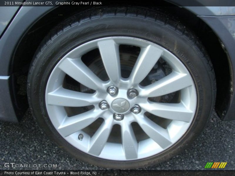 Graphite Gray Pearl / Black 2011 Mitsubishi Lancer GTS
