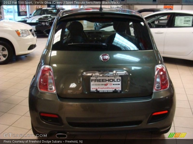 Verde Oliva (Green) / Sport Tessuto Nero/Nero (Black/Black) 2012 Fiat 500 Sport