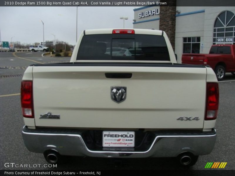 Cool Vanilla / Light Pebble Beige/Bark Brown 2010 Dodge Ram 1500 Big Horn Quad Cab 4x4