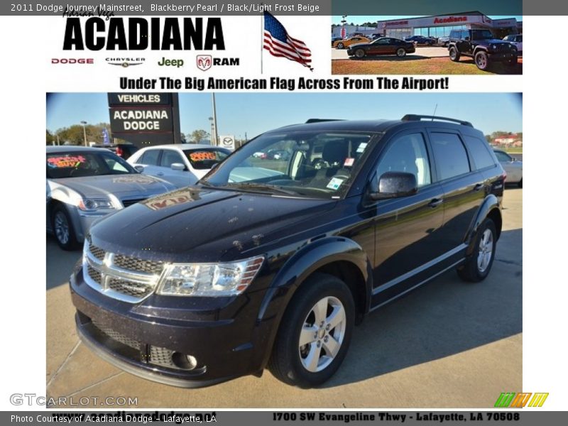 Blackberry Pearl / Black/Light Frost Beige 2011 Dodge Journey Mainstreet