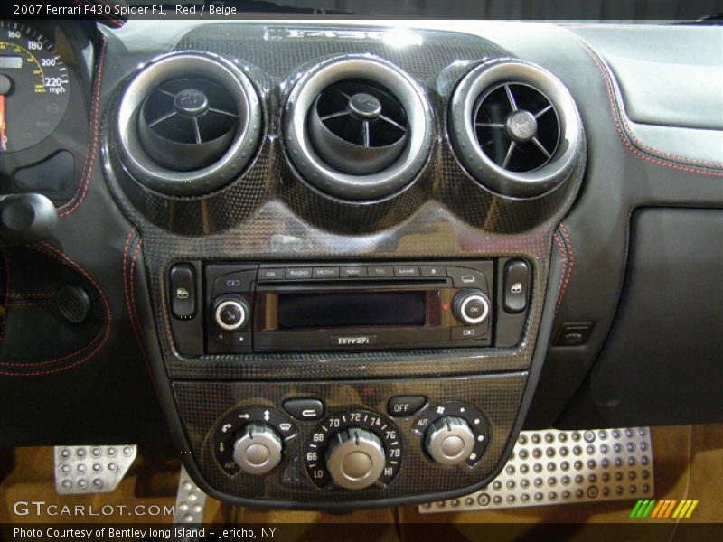 2007 Ferrari F430 Spider F1 Leather and Carbon Interior, Red Stitching, Front Center Console - 2007 Ferrari F430 Spider F1