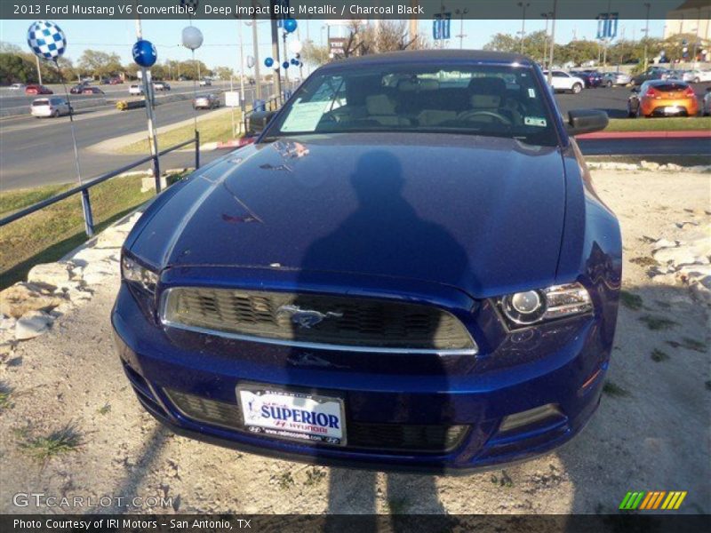 Deep Impact Blue Metallic / Charcoal Black 2013 Ford Mustang V6 Convertible