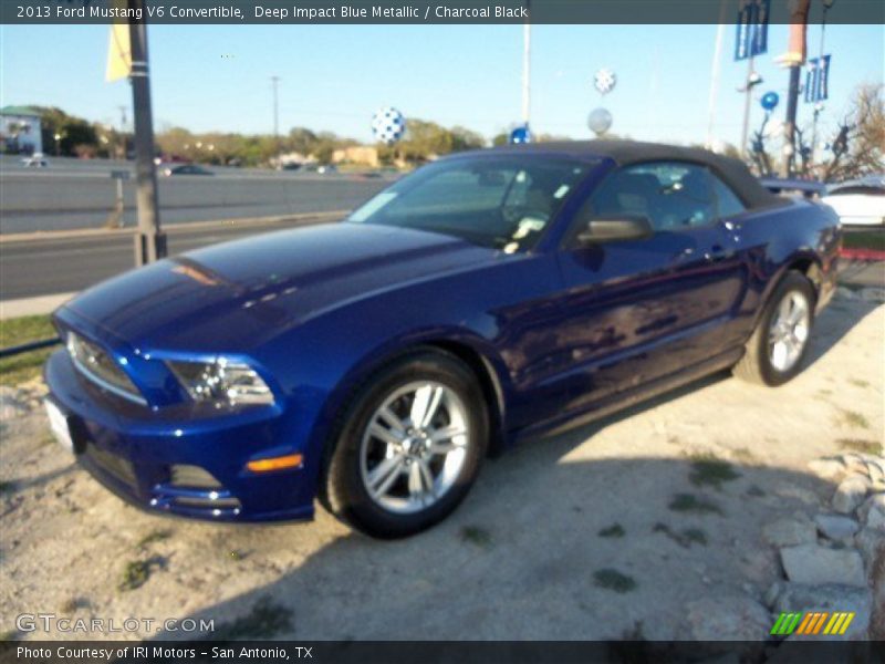 Deep Impact Blue Metallic / Charcoal Black 2013 Ford Mustang V6 Convertible