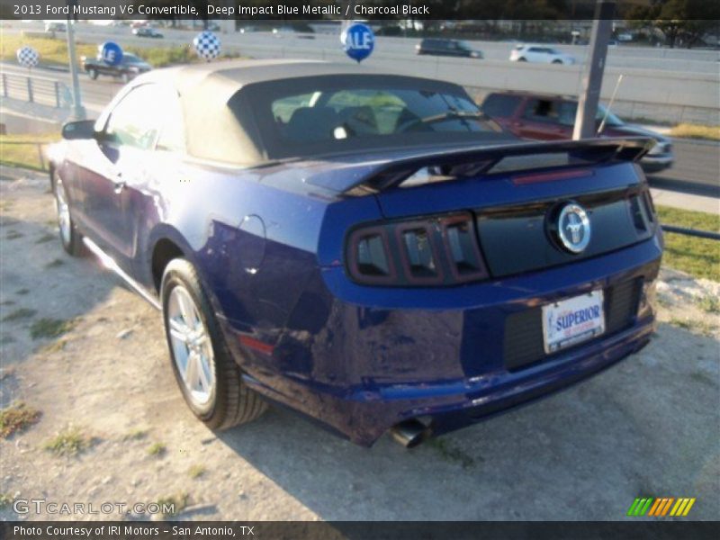 Deep Impact Blue Metallic / Charcoal Black 2013 Ford Mustang V6 Convertible