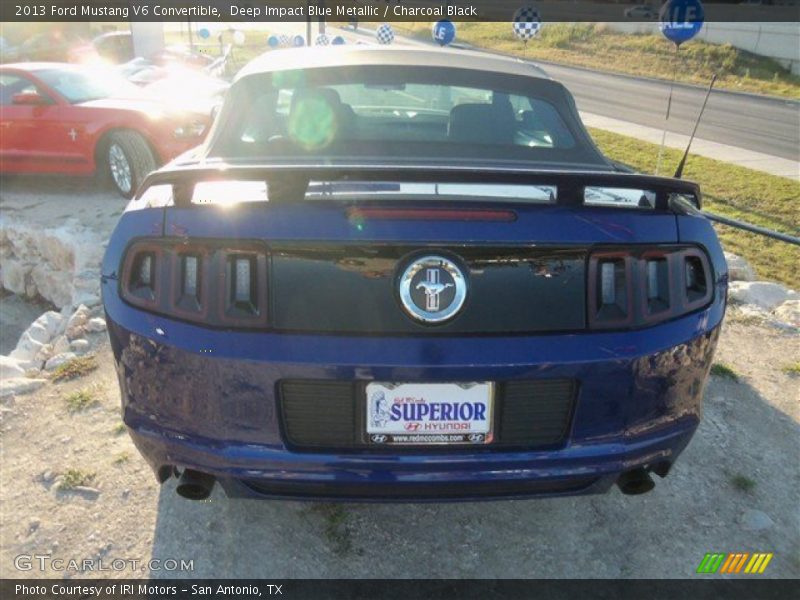 Deep Impact Blue Metallic / Charcoal Black 2013 Ford Mustang V6 Convertible