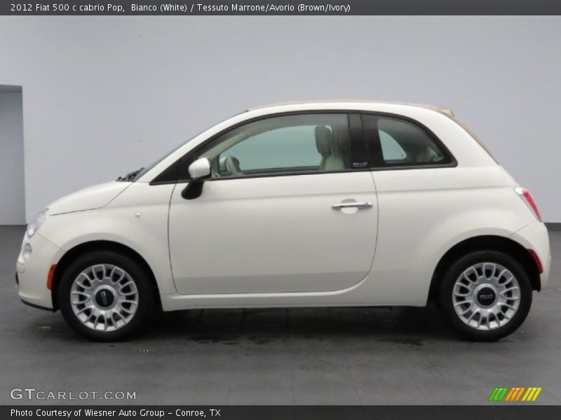  2012 500 c cabrio Pop Bianco (White)