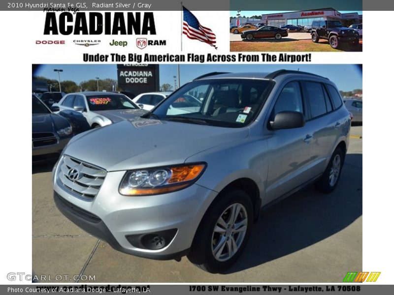 Radiant Silver / Gray 2010 Hyundai Santa Fe GLS