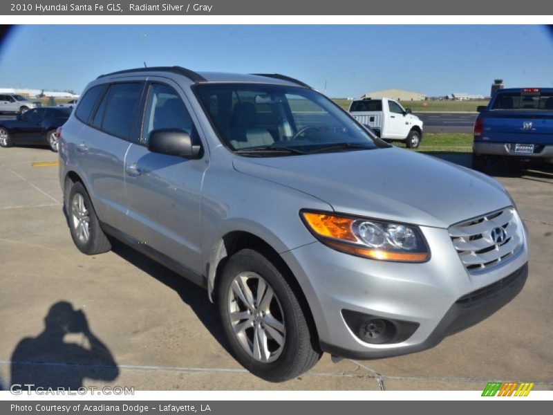 Radiant Silver / Gray 2010 Hyundai Santa Fe GLS