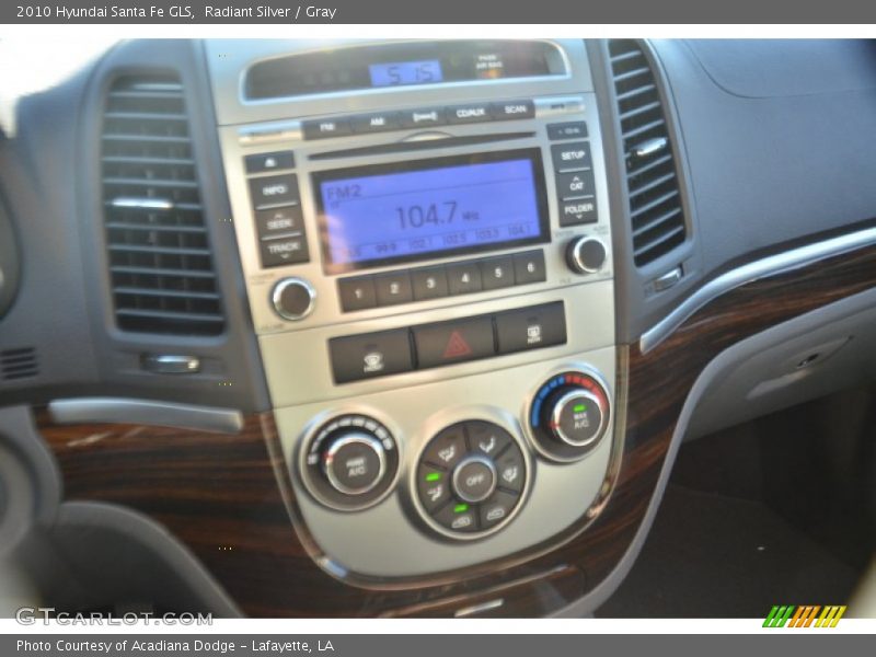 Radiant Silver / Gray 2010 Hyundai Santa Fe GLS