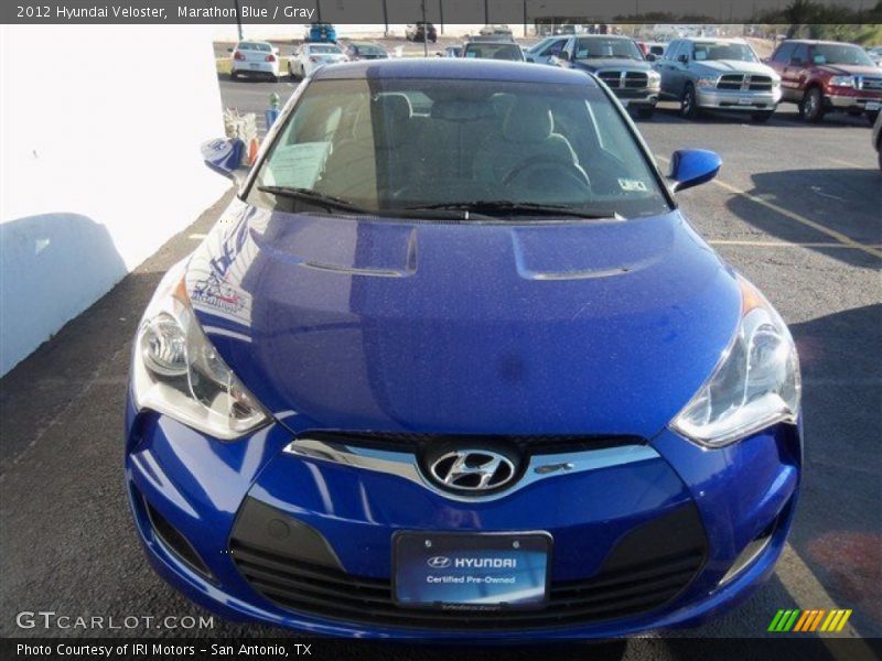 Marathon Blue / Gray 2012 Hyundai Veloster