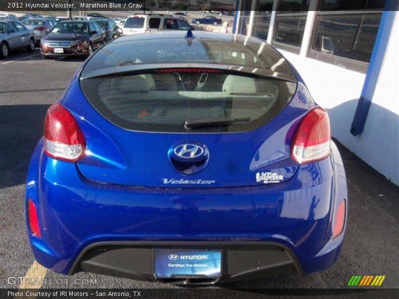 Marathon Blue / Gray 2012 Hyundai Veloster