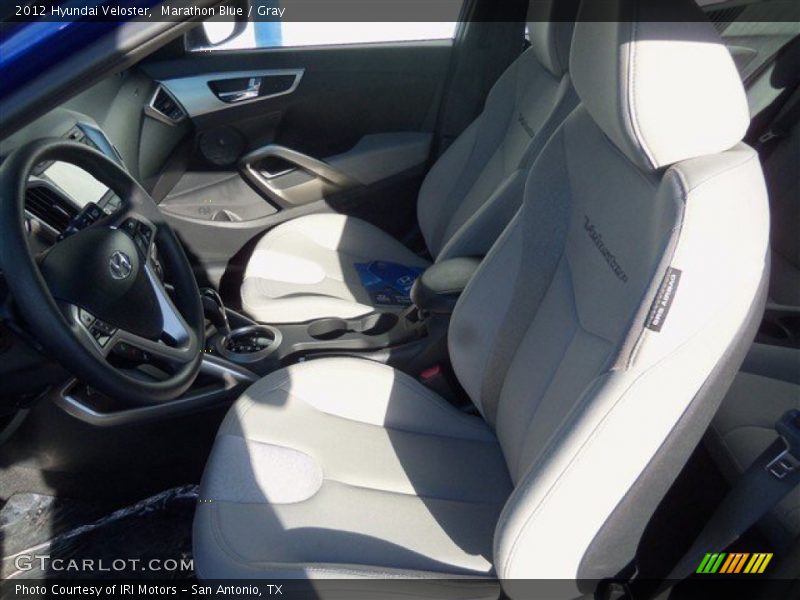 Marathon Blue / Gray 2012 Hyundai Veloster