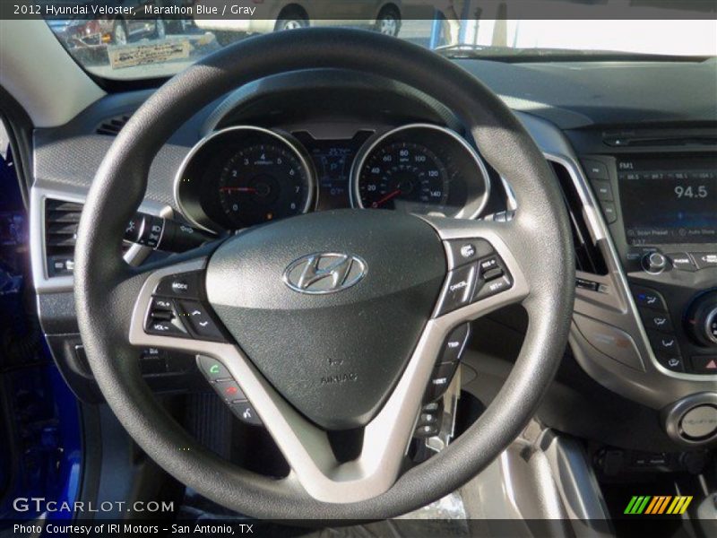 Marathon Blue / Gray 2012 Hyundai Veloster