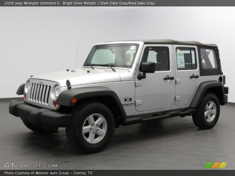 Bright Silver Metallic / Dark Slate Gray/Med Slate Gray 2008 Jeep Wrangler Unlimited X
