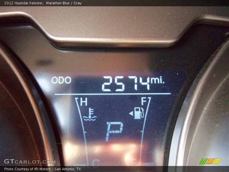 Marathon Blue / Gray 2012 Hyundai Veloster