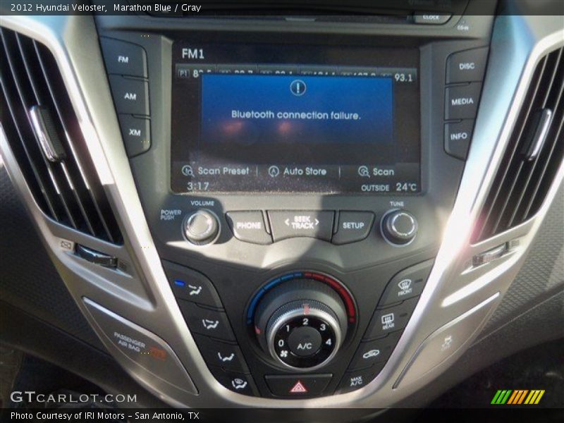 Marathon Blue / Gray 2012 Hyundai Veloster