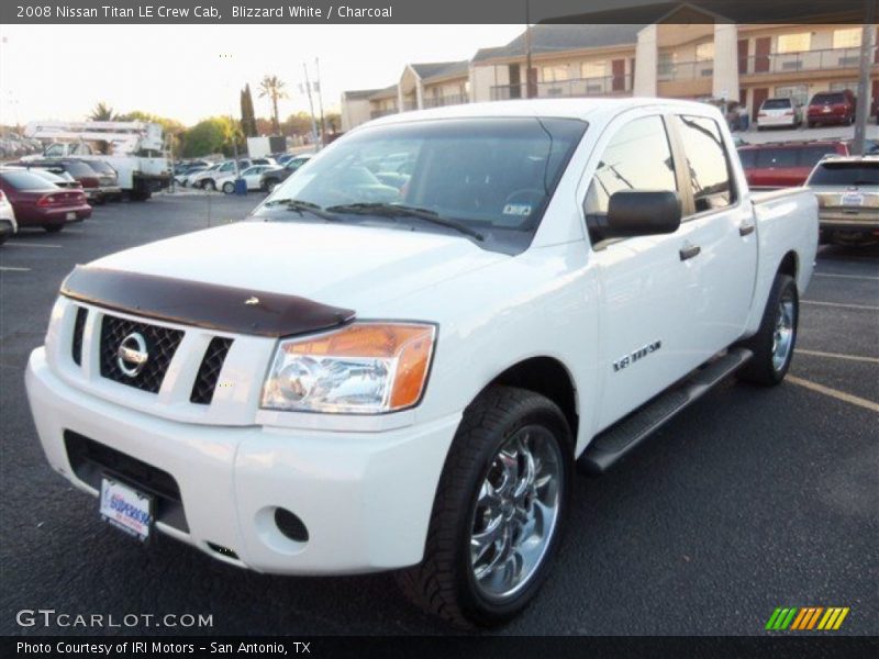 Blizzard White / Charcoal 2008 Nissan Titan LE Crew Cab