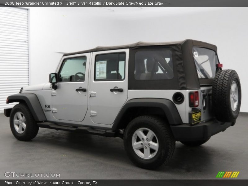 Bright Silver Metallic / Dark Slate Gray/Med Slate Gray 2008 Jeep Wrangler Unlimited X