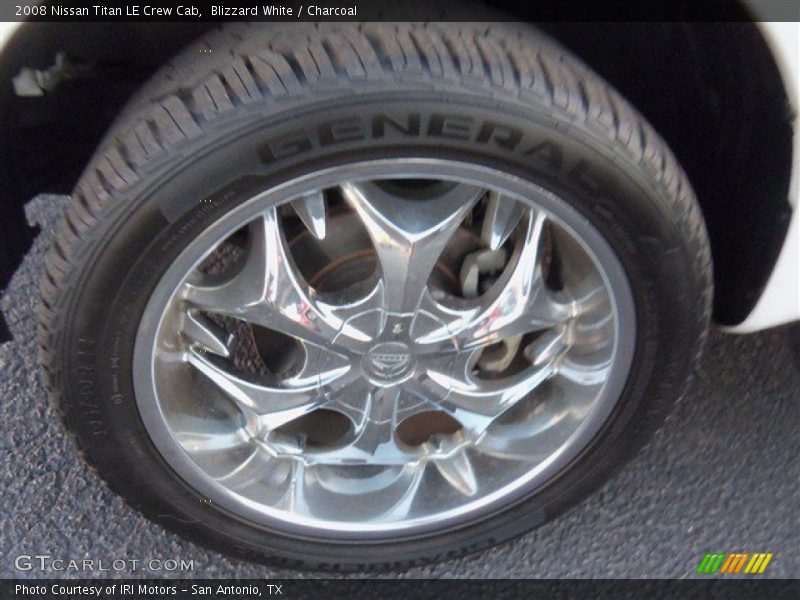 Blizzard White / Charcoal 2008 Nissan Titan LE Crew Cab