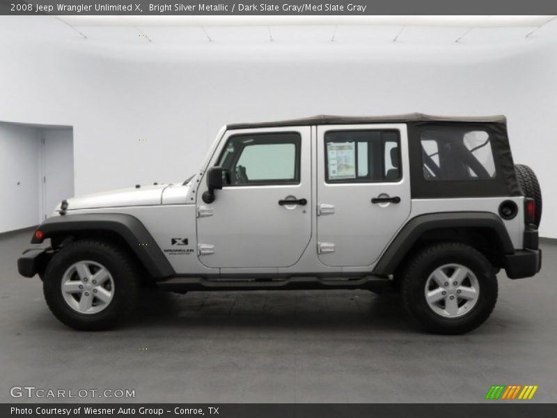 Bright Silver Metallic / Dark Slate Gray/Med Slate Gray 2008 Jeep Wrangler Unlimited X