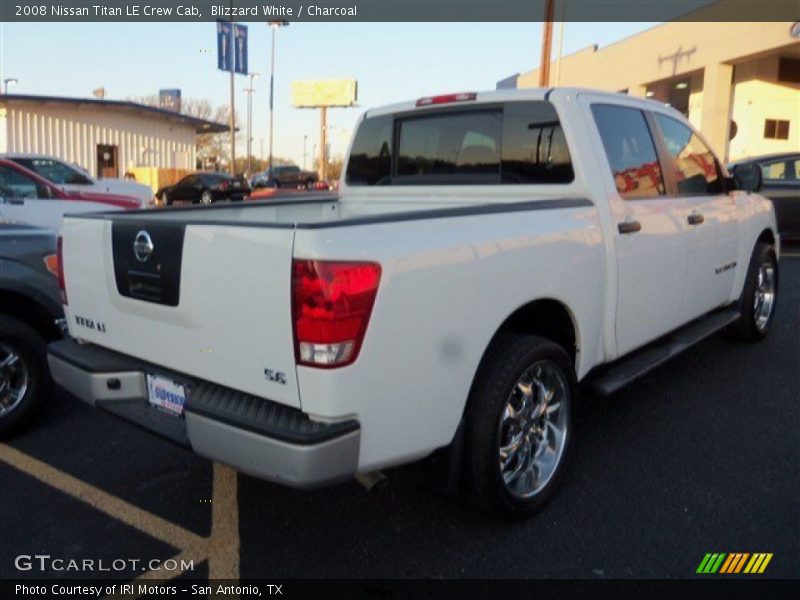 Blizzard White / Charcoal 2008 Nissan Titan LE Crew Cab