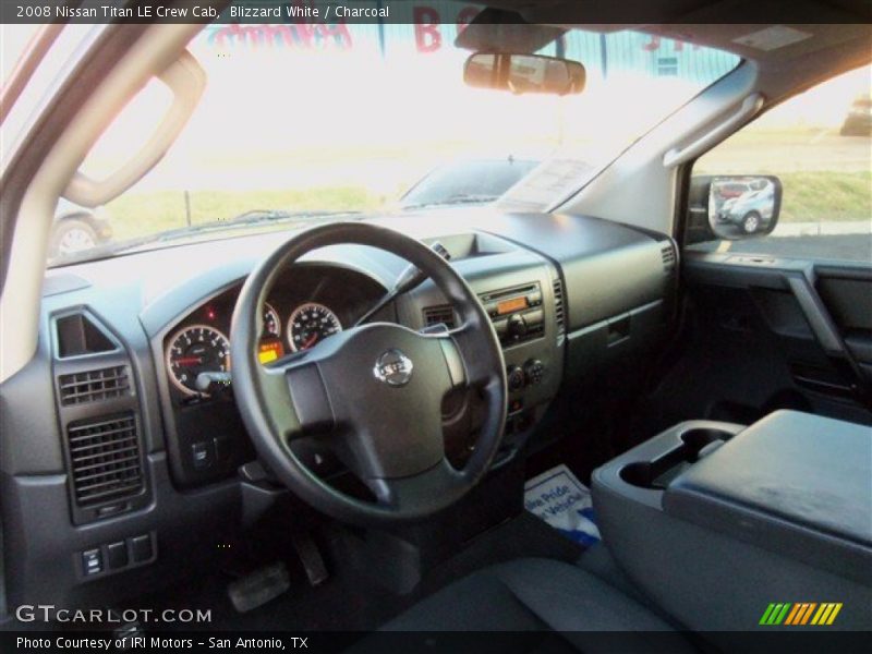 Blizzard White / Charcoal 2008 Nissan Titan LE Crew Cab