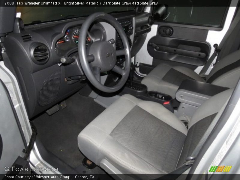 Bright Silver Metallic / Dark Slate Gray/Med Slate Gray 2008 Jeep Wrangler Unlimited X