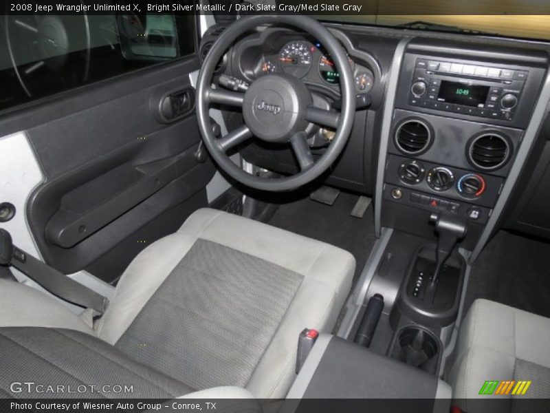 Bright Silver Metallic / Dark Slate Gray/Med Slate Gray 2008 Jeep Wrangler Unlimited X