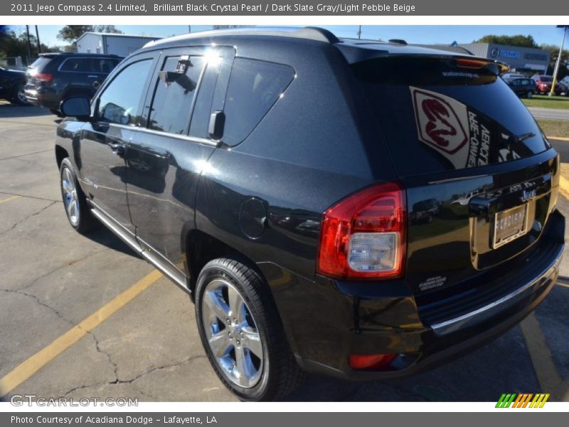 Brilliant Black Crystal Pearl / Dark Slate Gray/Light Pebble Beige 2011 Jeep Compass 2.4 Limited