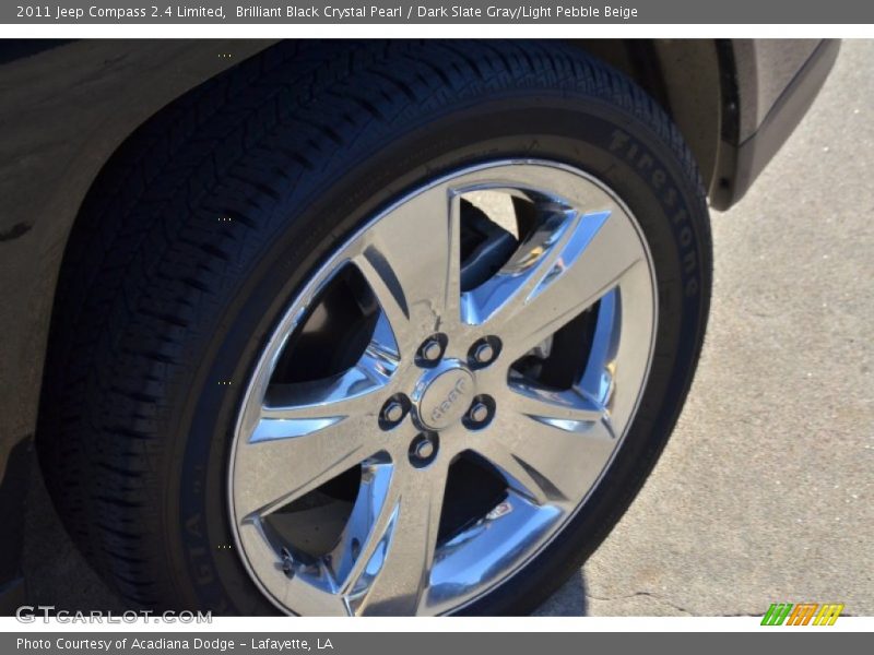 Brilliant Black Crystal Pearl / Dark Slate Gray/Light Pebble Beige 2011 Jeep Compass 2.4 Limited