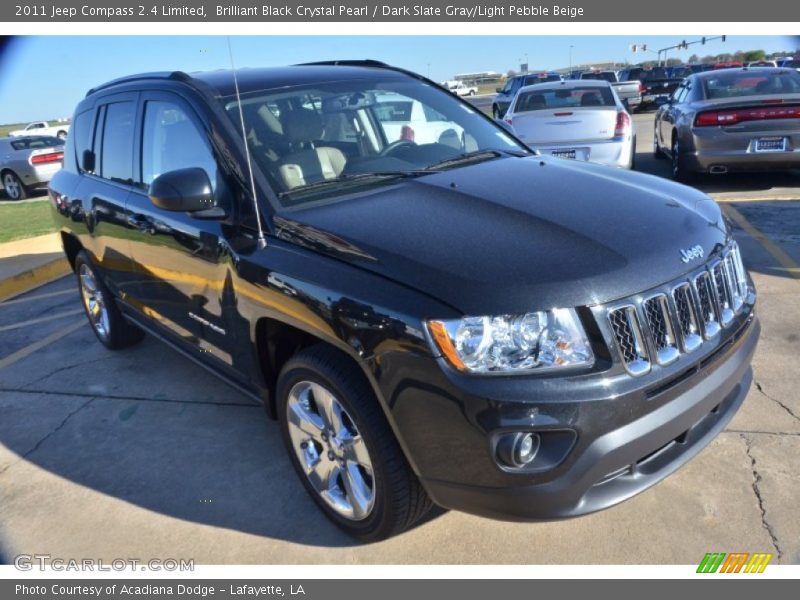 Brilliant Black Crystal Pearl / Dark Slate Gray/Light Pebble Beige 2011 Jeep Compass 2.4 Limited