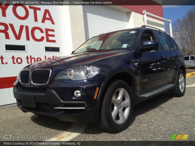 Monaco Blue Metallic / Sand Beige Nevada Leather 2009 BMW X5 xDrive30i